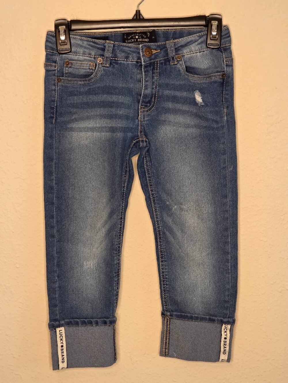Lucky Brand "Dylan Boyfriend" Denim Capri Jeans, Size 7 (Girls)